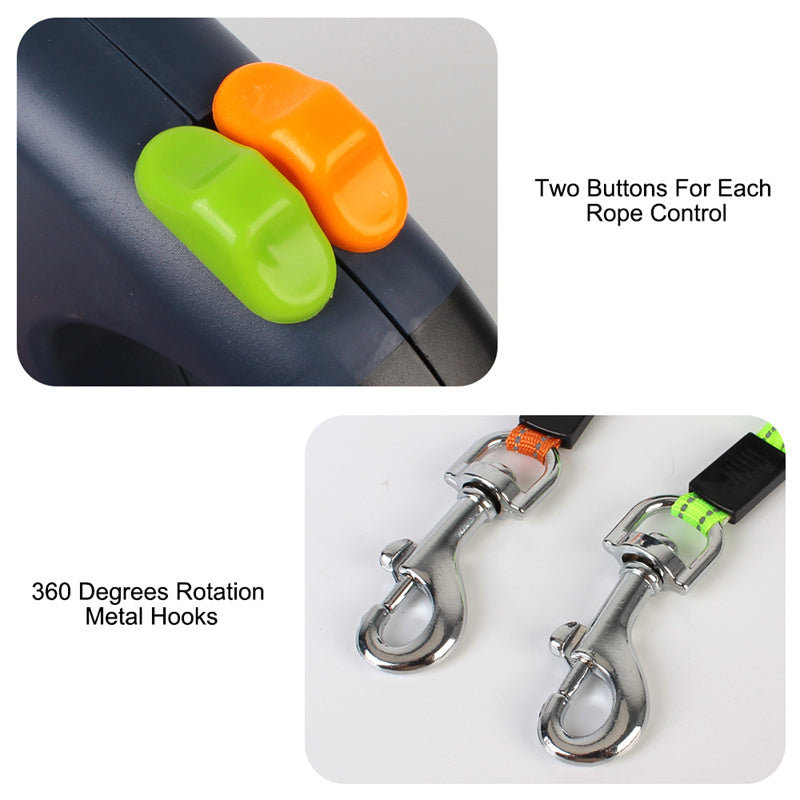 Reflective Dual Pet Walking Leash