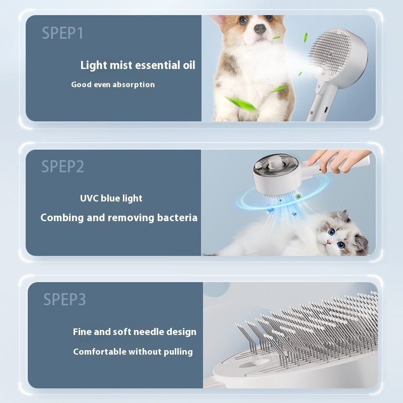 Hair Remover Brush for Pet Dog And Cat with Steam Brush