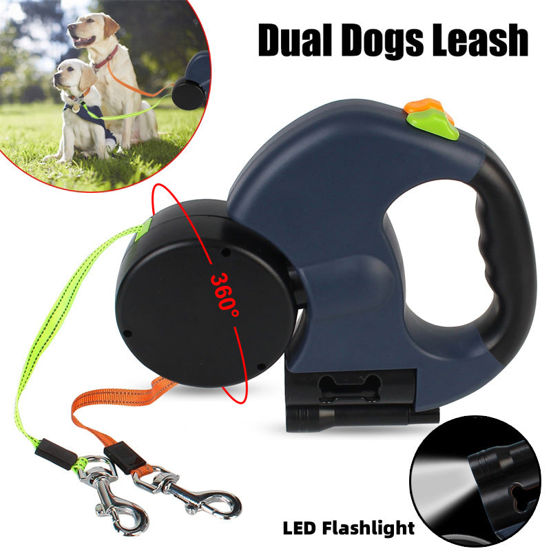 Reflective Dual Pet Walking Leash